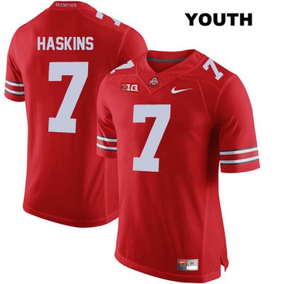 Youth NCAA Ohio State Buckeyes Dwayne Haskins #7 College Stitched Authentic Nike Red Football Jersey JG20D72QH